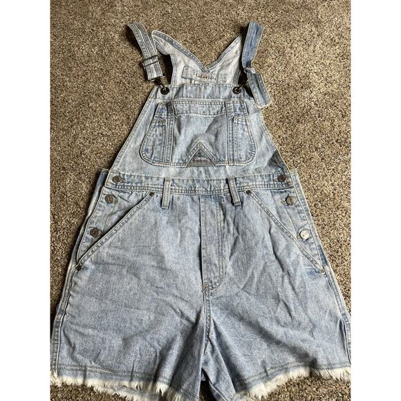 Vintage 1990’s Z.Cavaricci Womens Denim Short Overalls USA Made Size Medium - Picture 1 of 7